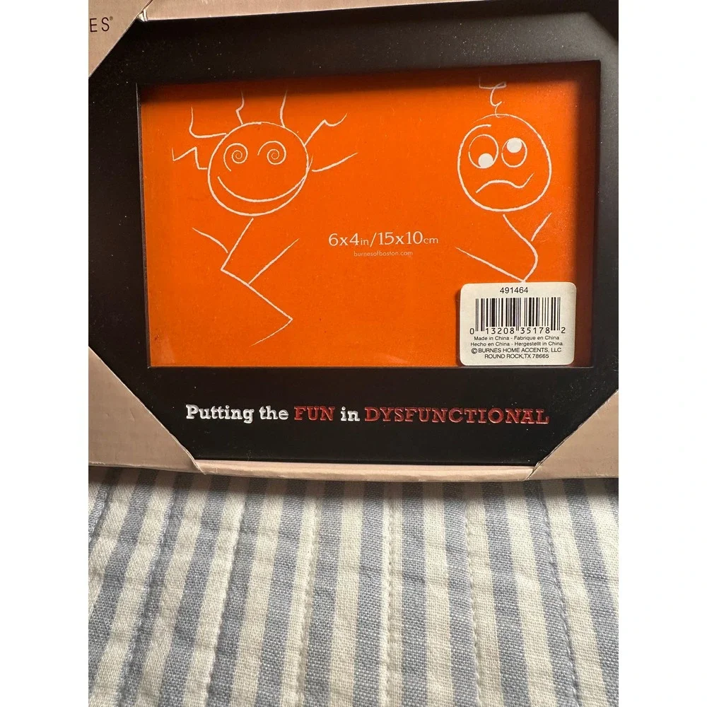 Burnes of Boston Fun in Dysfunctional 4x6 Black‎ Picture Frame New 491464